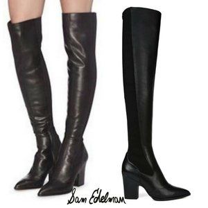SAM EDELMAN Over the Knee Boot Pointed Toe Stretch